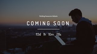 How To Make Coming Soon Page Using Html And CSS  Launch Page In HTML CSS [upl. by Gib]