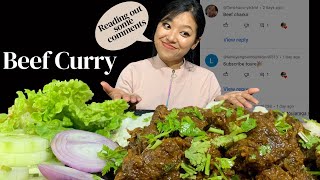 Beef curry  sansha thongba  mukbang [upl. by Nugesulo]