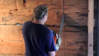 log home window installation [upl. by Neelac]