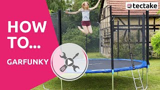 Aufbauanleitung Trampolin Garfunky mit Sicherheitsnetz  tectake [upl. by Chappelka]