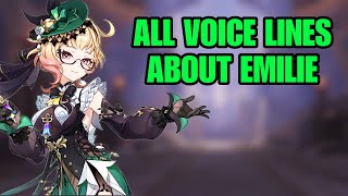 Other characters talk about Emilie  Genshin Impact Voice lines [upl. by Ainnat]