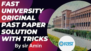 Fast university aptitude test past paper solution 2023 mathematics [upl. by Hands]