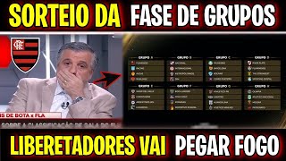 SORTEIO DA FASE DE GRUPOS DA LIBERTADORES 2024 FLAMENGO X PALMEIRAS QUEM É FAVORITO [upl. by Josepha]