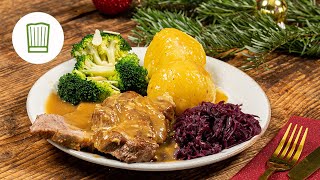 Einfacher Schweinebraten aus dem Backofen  Chefkoch [upl. by Eiltan]