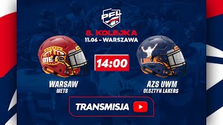 8 kolejka  PFL 2023  Warsaw Mets vs AZS UWM Olsztyn Lakers  11062023 [upl. by Madison]