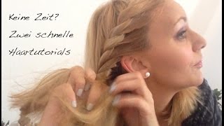 Tutorial  Zwei schnelle Frisuren mit und ohne Haarband [upl. by Phaidra]