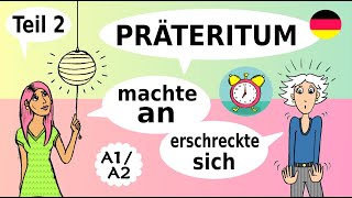 Deutschkurs trennbare reflexive amp häufige regelmäßige Verben Präteritum  German verbs A1 A2 B1 [upl. by Kamillah]