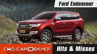 Ford Endeavour Hits amp Misses  CarDekhocom [upl. by Nathanoj]