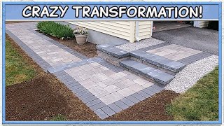 Laying a Paver Walkway amp Concrete Block Steps [upl. by Schnorr242]