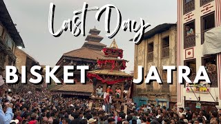 Nepal Visit  Last Day of Bisket Jatra Revealed  Bhaktapur [upl. by Ahsekam]