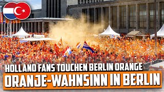 Nächster OranjeWahnsinn NiederlandeFans nehmen Berlin ein holland nach links nach rechts [upl. by Krebs621]