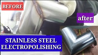 STAINLESS STEEL ELECTRO POLISHING  HOW TO CLEAN RED AND BLACK MARK OF WELDED STAINLESS STEEL [upl. by Hogle]