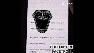 POCO X6 PRO FACETROLL💀 pocox6pro youtubeshorts celular like [upl. by Aelhsa]