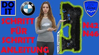 VENTILDECKELDICHTUNG WECHSELN  TAUSCHEN 🔹 BMW E46 🔹 N42  N46 Motor 🔹 DIY TUTORIAL [upl. by Ardnatal]