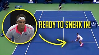 Roger Federer 8 Minutes of the SABR Sneak Attack by Roger [upl. by Ylirama]