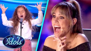 Amazing 8YearOld Singer Gets The Golden Ticket [upl. by Calondra]