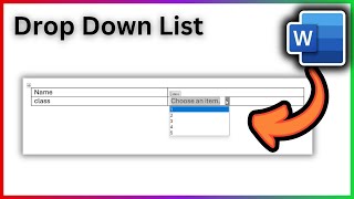 How To Make A Drop Down List In Word  Full Guide [upl. by Oilisab]