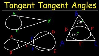 Tangent Tangent Angle Theorems  Circles amp Arc Measures  Geometry [upl. by Deana]