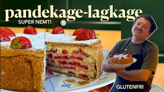 annonce PANDEKAGELAGKAGE med jordbær 🍓🍰🌿👨🏻‍🍳 [upl. by Arac792]