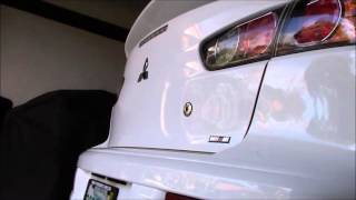 2009 Mitsubishi Lancer Ralliart with eBay exhaust [upl. by Aziram16]