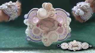 Beading4perfectionists  Swarovskis around the candywrapper  Soutache part 2 beading tutorial [upl. by Bambie]