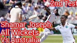 Shamar Joseph All Wickets against Australia  West Indies Win by 8 Runs ausvwi hitsports [upl. by Fredric584]