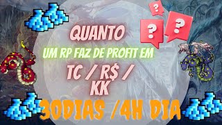 TIBIA QUANTO FIZ DE PROFIT EM 30 DIAS DE BASHMU 4H DIA [upl. by Nnasor]