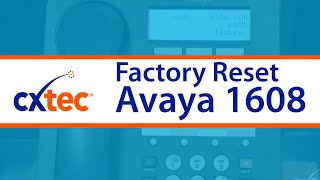 How to Factory Reset an Avaya 1608 IP Phone  CXtec tec Tips [upl. by Miltie]