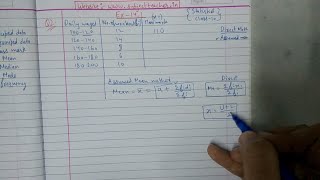 Chapter 14 Exercise 141 Q2 by Assumed mean method STATISTICS of Maths class 10 [upl. by Oidivo]