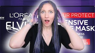 LOREAL ELVIVE COLOUR PROTECT INTENSIVE PURPLE MASK REVIEW [upl. by Aimek]