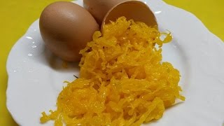 Receita de Fios de Ovos  Egg threads recipe [upl. by Aenel]