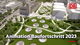 Stuttgart 21 Animation Baufortschritt 2023 [upl. by Nosreve504]