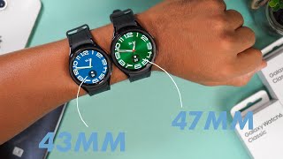 Samsung Galaxy Watch 6 Classic  43mm vs 47mm Größenvergleich [upl. by Riva403]