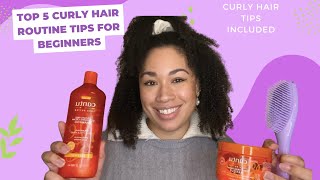 Top 5 Curly Hair Routine Tips For Beginners [upl. by Shaylynn]