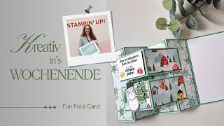 Kreativ ins Wochenende Fun Fold Card [upl. by Akenaj]