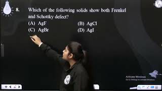 Which of the following solids show both Frenkel and Schottky defect [upl. by Jonathan]