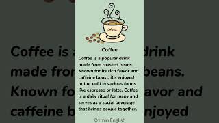 Coffee  Learn English Through Story  English listening Practice shorts [upl. by Otreblon143]