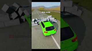 Big amp Small Cars vs Concrete Wall test 😅 shorts  BeamNGDrive  Gameweon [upl. by Giustina]