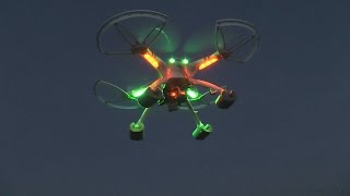 Walkera QR X350 Pro  Evening Flight with Light System [upl. by Trueblood]