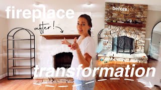 vlog a VERY dramatic FIREPLACE Transformation amp home walkthrough of new postRENO plans [upl. by Nagorb]