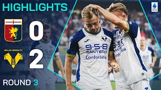 GENOAVERONA 02  HIGHLIGHTS  Verona seal second win in three  Serie A 202425 [upl. by Marino7]