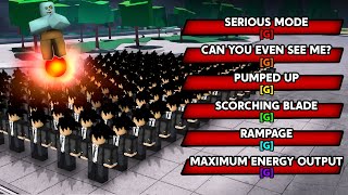 EVERY ULTIMATE MODE vs 100 Players in The Strongest Battlegrounds Roblox [upl. by Thunell]