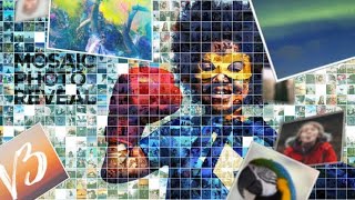 Mosaic Photo Reveal After Effects template [upl. by Amick984]