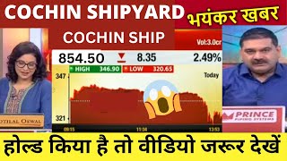 1500🚀🚀COCHIN SHIPYARD SHARE LATEST NEWS  COCHIN SHIPYARD SHARE TARGET  COCHIN SHIPYARD ANALYSIS [upl. by Nadabb]