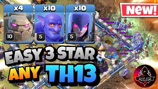 Th13 Golem Bowler Witch Attack With 10 Zap Spell  Best Th13 Attack Strategy in Clash of Clans [upl. by Zabrina]