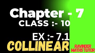 Maths class 10th ex 71 Qno 3 determine pairs are in collinear [upl. by Kaye]