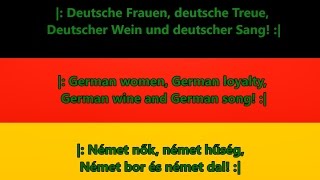 Németország himnusza  Deutsche Nationalhymne DEENHU szöveget [upl. by Eerot411]