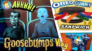 GOOSEBUMPS Movie  Worlds Largest Gummy Worm  OREO Sandwich  Baby Names amp More FUNnel Vision Vlog [upl. by Ellingston]