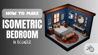 How I Made Cute and Cozy Isometric Pokémon Bedroom  Blender 42 Modeling Process [upl. by Wilden]