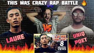 INDIAN RAPPER FIRST TIME REACTING TO LAURE Vs UNIQ POET  RAW BARZ RAP BATTLE  REACTION [upl. by Diarmid]